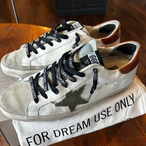 Golden Goose Superstar White/Ice/Olive Green Sneaker